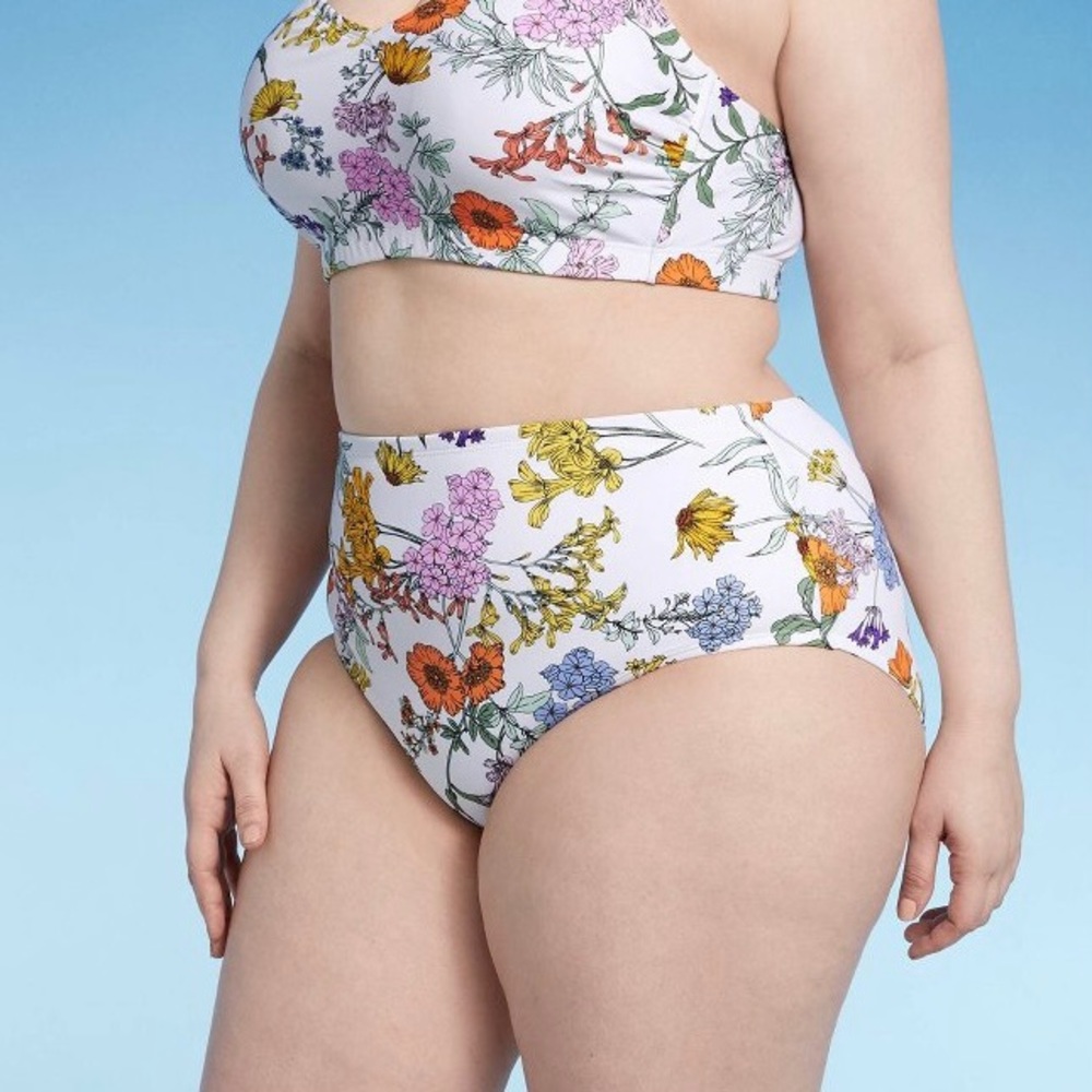Women’s Over the shoulder Ruffle Bikini Top and Hipster Bikini bottom